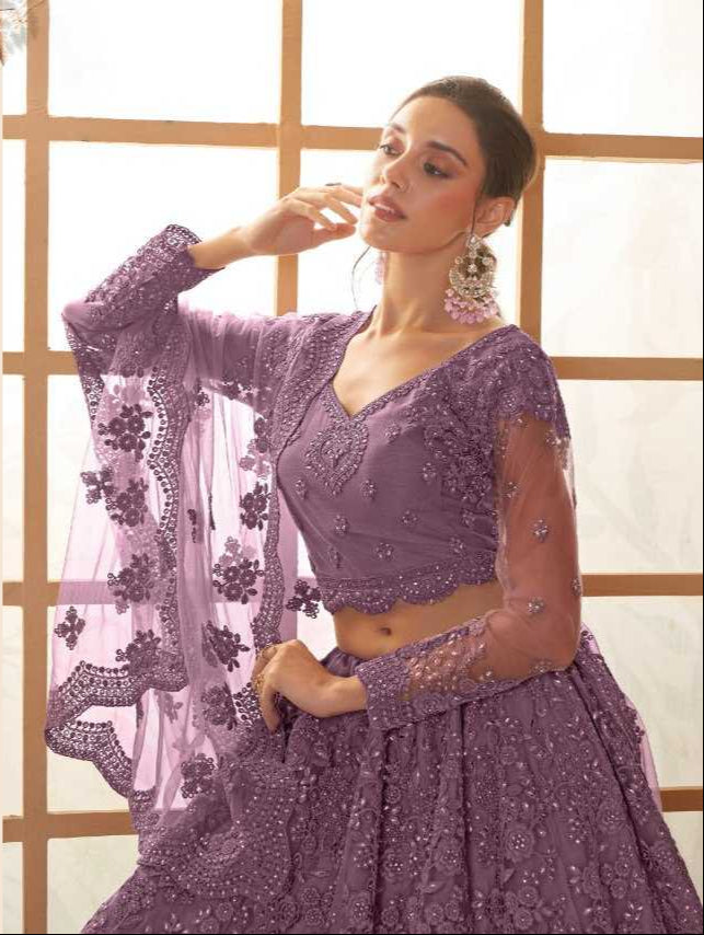 Banglori Silk Embroidered Sequins Lehenga